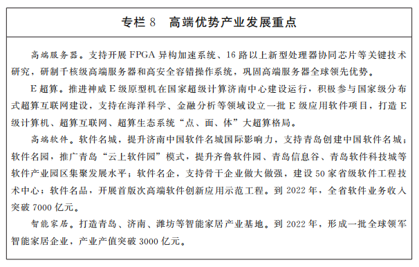 專欄8高端優(yōu)勢(shì)產(chǎn)業(yè)發(fā)展重點(diǎn) 專欄8高端優(yōu)勢(shì)產(chǎn)業(yè)發(fā)展重點(diǎn)